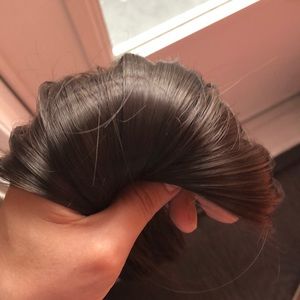 Dark brown clip-in hair extensions
